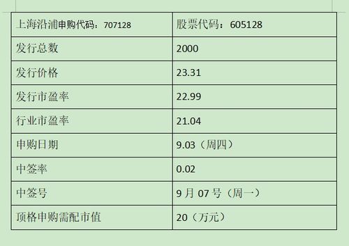 上海沿浦中簽號(hào)公布，605128沿浦中簽號(hào)在線查詢與結(jié)果查看全指南